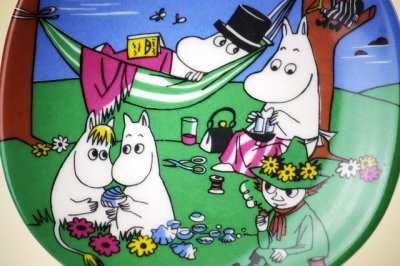 画像1: ARABIAアラビアMOOMINムーミン ウォールプレート/ハンモック