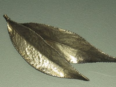 画像3: 北欧アンティークブローチ　2枚の葉ｄ