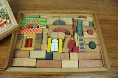 画像3: 木のおもちゃ　積み木の木箱/お城