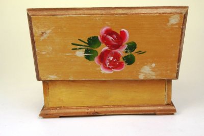 画像2: ハンドクラフト　アンティーク木箱/バラの花　