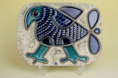 画像1: Upsala Ekeby Mari Simmulson/ウプサラエクビィ マリ・シミュルソン　壁掛け 鳥の陶板 (1)