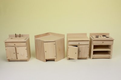 画像2: ミニチュア家具　Lundbyドールハウス/キッチン4点セット