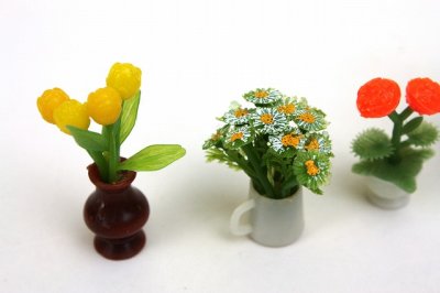 画像1: ミニチュア家具  Lundbyドールハウス/植物4個セット