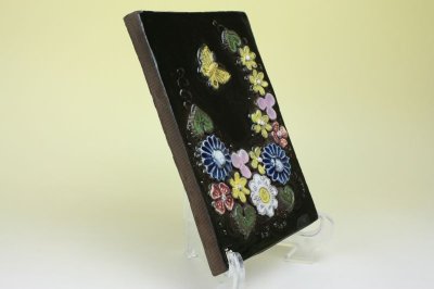 画像1: Ｊie Gantofta Aimo Nietosvuori/花と蝶々 陶板