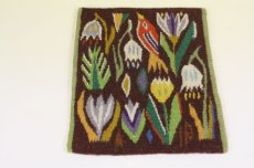 画像1: 北欧織物　フレミッシュ織/花々 (1)