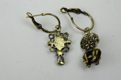 画像3: アンティーク アクセサリー/ピアス（ノンホールピアス）　手かがみ