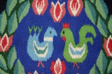 画像3: 北欧織物　フレミッシュ織/二羽の鳥 (3)