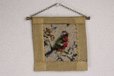 画像3: 北欧　ツヴィスト刺繍タペストリー/赤い鳥