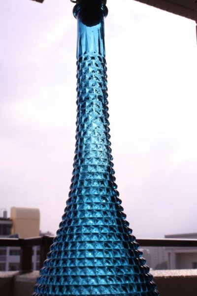 画像2: Italian Genie Bottle Wine Decanter Hobnail Design/イタリア ワイン デキャンターボトル