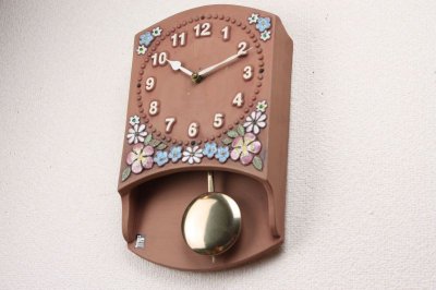 画像1: Jie Gantofta wall clock Aimo Nietosvuori/ジイガントフタ 陶板壁掛け（張子時計）