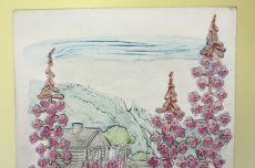 画像2: Ｊie Gantofta Aimo Nietosvuori/ピンクの花　陶板 (2)