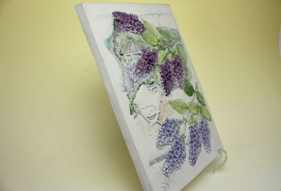 画像1: Ｊie Gantofta Aimo Nietosvuori/Wisteria　藤の花　陶板