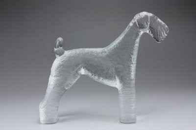 画像1: Boda Kennel Bertil Vallien Airedale Terrier/クリスタルガラス エアデールテリア