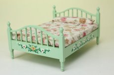 画像1: ドールハウス/ミニチュア家具　Wベッド (1)