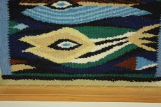 画像3: 北欧織物　フレミッシュ織/フィッシュ（フレーム付き） (3)