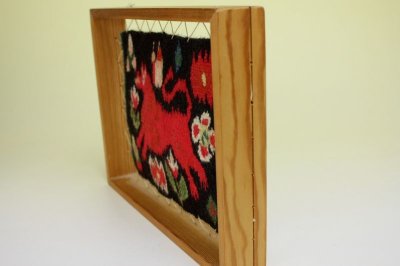 画像2: 北欧織物　フレミッシュ織/ホース（フレーム付き）