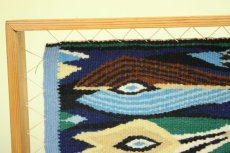 画像2: 北欧織物　フレミッシュ織/フィッシュ（フレーム付き） (2)