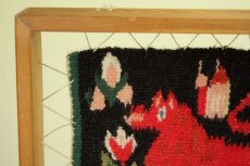 画像2: 北欧織物　フレミッシュ織/ホース（フレーム付き） (2)