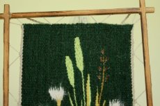 画像2: 北欧織物　フレミッシュ織/フラワー（フレーム付き） (2)