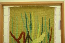 画像2: 北欧織物　フレミッシュ織/草花（フレーム付き） (2)