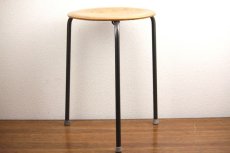 画像1: Dansk design vintage teak stool/デンマーク 3脚チークスツール (1)