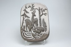 画像1: Norrmans Keramik Normans Motala/鹿の陶板 (1)
