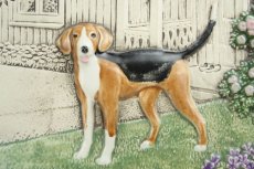 画像2: Jie Gantofta Staffan Johnson/Beagle hund　陶板　 (2)