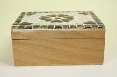 画像2: ヴィンテージ ウッドボックス/モザイクタイルの木箱 (2)