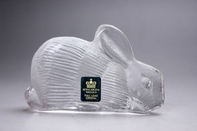 画像1: Royal Krona Lisa Larson Rabbit/クリスタルガラス うさぎ