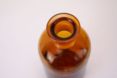 画像1: 北欧ヴィンテージガラス/ベース ボトル