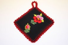 画像1: 北欧刺繍　鍋敷き/ポットホルダー (1)