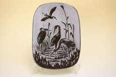画像1: Norrmans Keramik Normans Motala/鶴の陶板 (1)