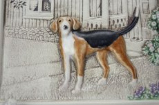 画像2: Jie Gantofta Staffan Johnson/Beagle hund　陶板　 (2)