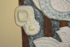 画像5: Upsala Ekeby Irma Yourstone/ウプサラエクビイ 花と鳥の陶板　 (5)