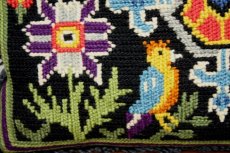 画像4: ツヴィスト刺繍クッション/花と鳥 (4)