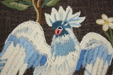 画像4: 北欧刺繍　タペストリー/鳥 (4)