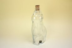 画像4: Royal Krona Lisa Larson Katt decanter/クリスタル デカンタ 猫のガラス瓶 (4)