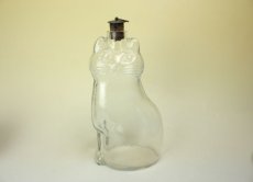 画像1: Royal Krona Lisa Larson Katt decanter/クリスタル デカンタ 猫のガラス瓶 (1)