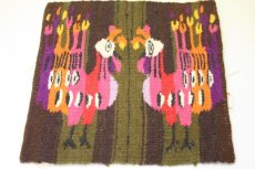 画像2: 北欧織物　フレミッシュ織/鶏 (2)