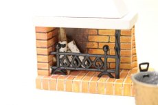 画像2: Lundbyドールハウス/ミニチュア家具 暖炉フルセット　 (2)