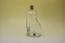 画像1: Royal Krona Lisa Larson Katt decanter/クリスタル デカンタ 猫のガラス瓶 (1)