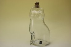 画像4: Royal Krona Lisa Larson Katt decanter/クリスタル デカンタ 猫のガラス瓶 (4)