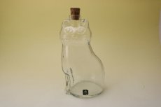 画像1: Royal Krona Lisa Larson Katt decanter/クリスタル デカンタ 猫のガラス瓶 (1)