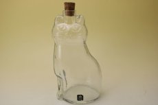 画像2: Royal Krona Lisa Larson Katt decanter/クリスタル デカンタ 猫のガラス瓶 (2)