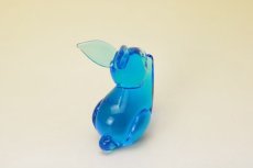 画像5: FM Konstglas Ronneby Sweden Rabbit/クリスタル ガラスの碧いうさぎ (5)