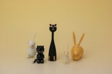 画像8: Gunnar Ander Wood Object/グンナー・アンダー オブジェ 黒チビねこ (8)