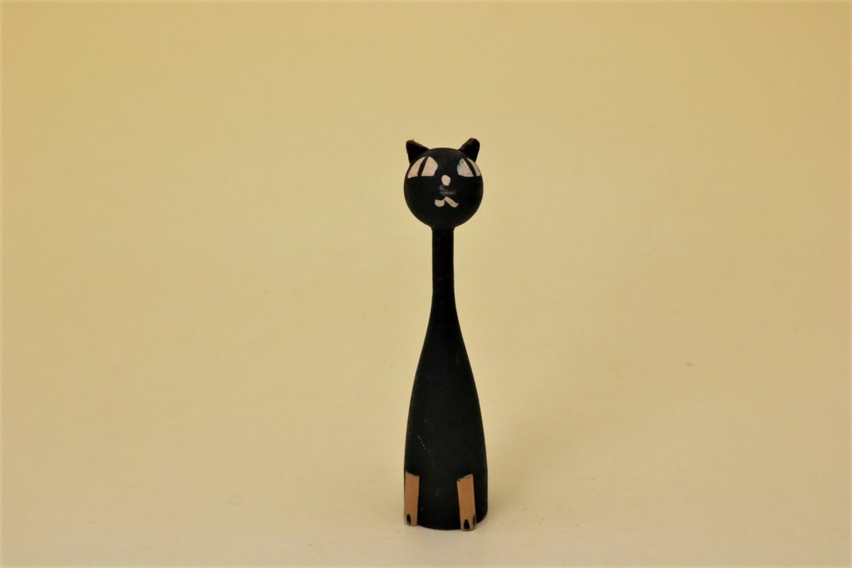 画像2: Gunnar Ander Wood Object/グンナー・アンダー オブジェ 黒猫のっぽ (2)