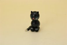 画像2: Gunnar Ander Wood Object/グンナー・アンダー オブジェ 黒チビねこ (2)