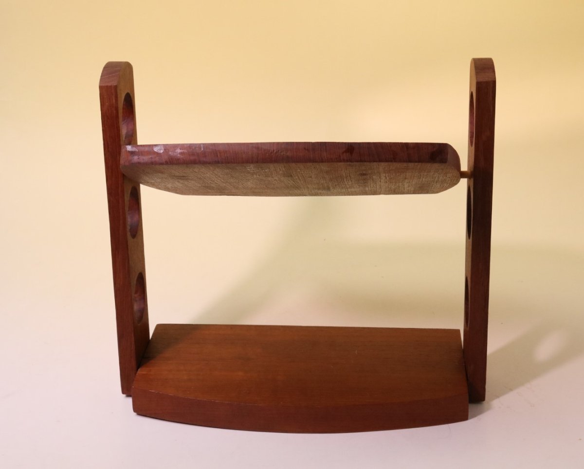 画像6: 北欧ヴィンテージ/卓上チークミラー (6)