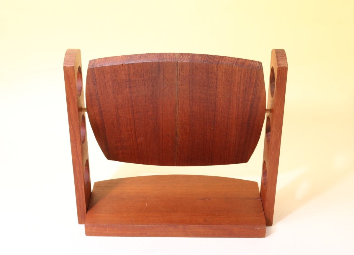 画像7: 北欧ヴィンテージ/卓上チークミラー (7)